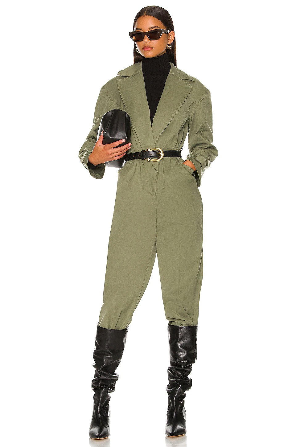 L'Academie Kaleena Jumpsuit In Forest Green