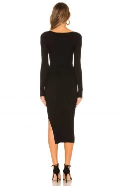 L'Academie Nessa Sweater Dress In Black -L Academie Shop LCDE WD170 V3