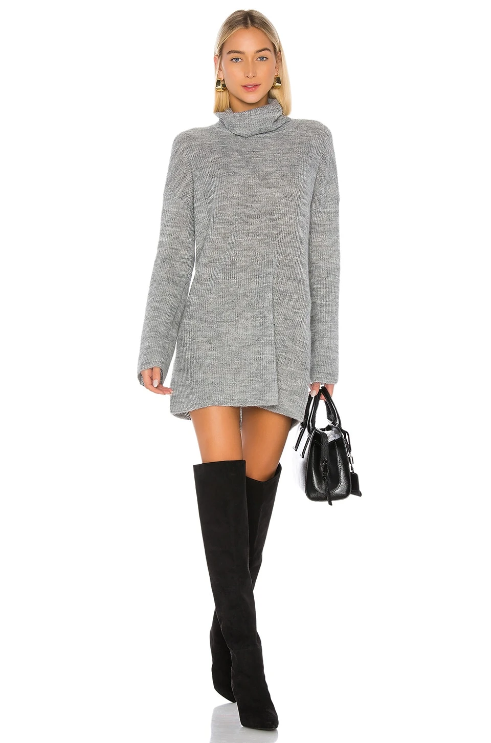Sable Sweater Dress in Grey L'Academie Sable Sweater Dress In Grey -L Academie Shop LCDE WD347 V1