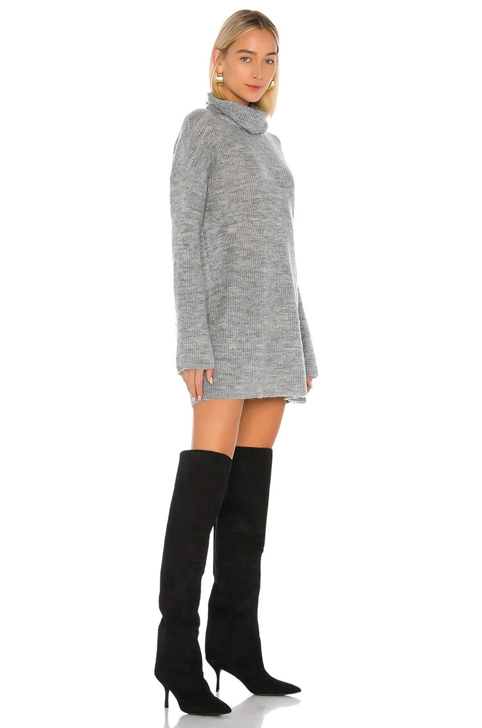 Sable Sweater Dress in Grey L'Academie Sable Sweater Dress In Grey -L Academie Shop LCDE WD347 V2