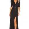 L'Academie The Esperanza Maxi Dress In Black