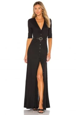L'Academie The Esperanza Maxi Dress In Black
