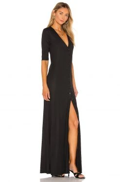 L'Academie The Esperanza Maxi Dress In Black -L Academie Shop LCDE WD375 V3