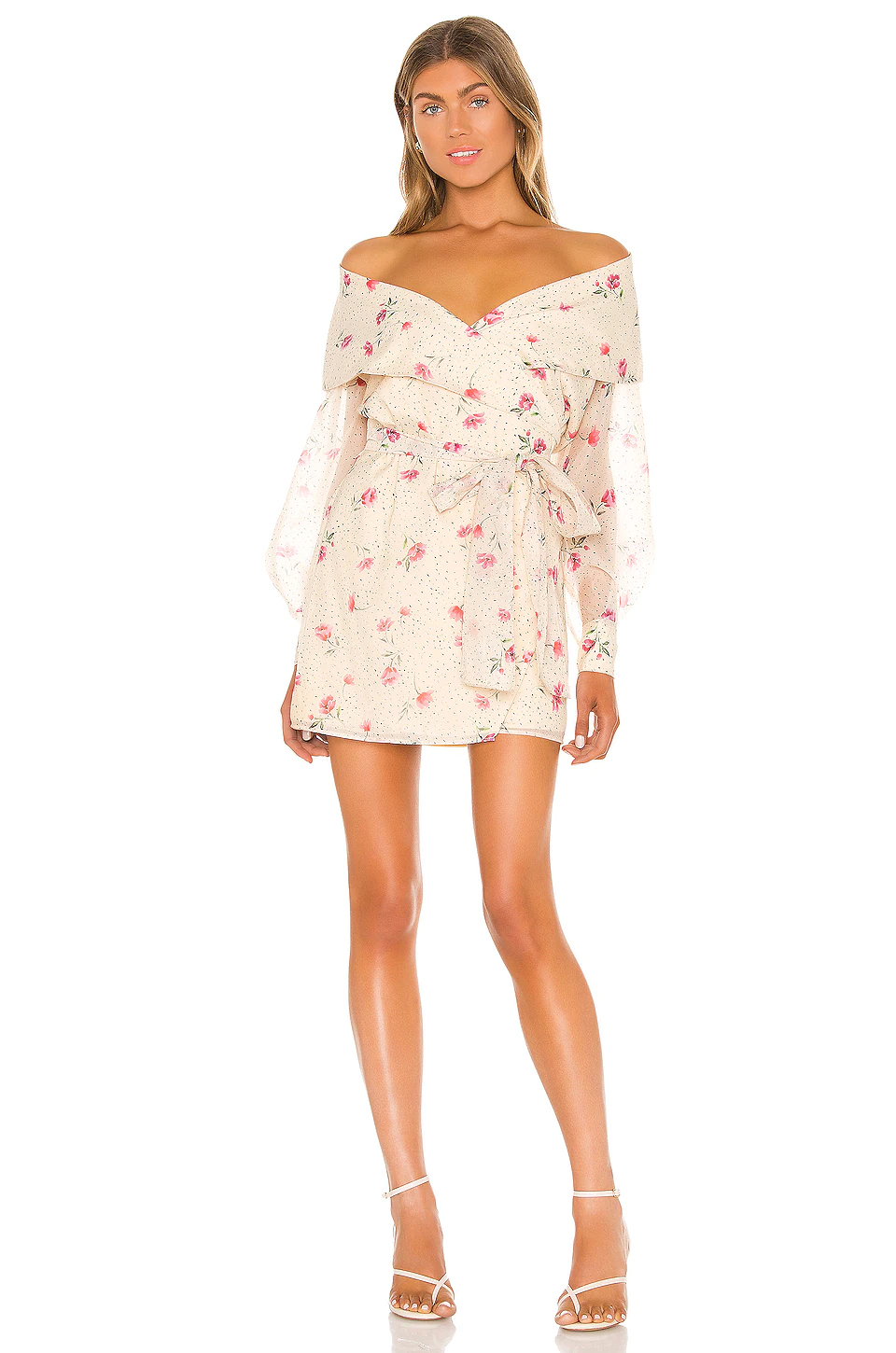L'Academie The Liliana Mini Dress In Multi Floral -L Academie Shop LCDE WD384 V1