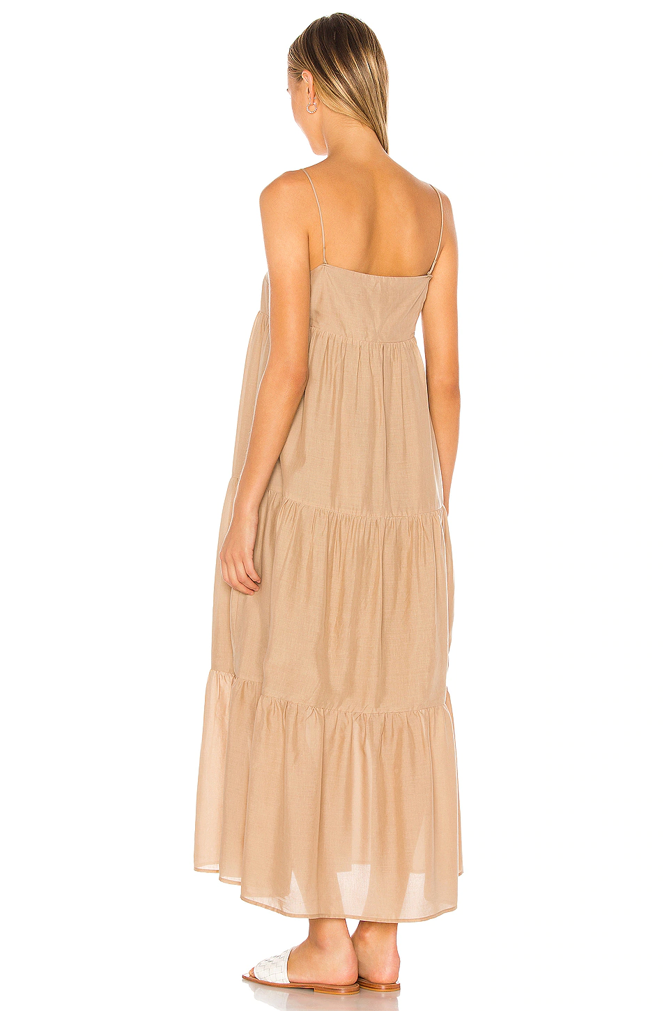 L'Academie The Kiyama Maxi Dress In Oat 3 L'Academie The Kiyama Maxi Dress In Oat - Image 3