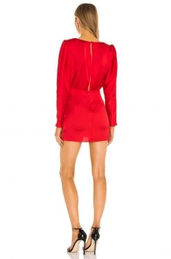 L'Academie The Dore Mini Dress In Red -L Academie Shop LCDE WD463 V3