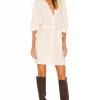 L'Academie The Amalie Mini Dress In Beige