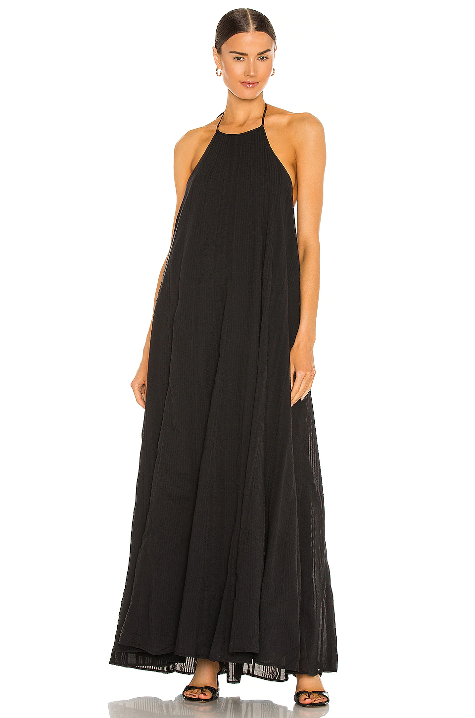 L'Academie The Phila Maxi Dress In Black