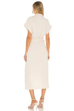 L'Academie Danica Midi Dress In Ivory -L Academie Shop LCDE WD516 V3