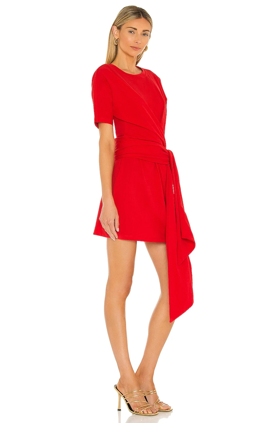 L'Academie The Nani Mini Dress In Red Orange 2 L'Academie The Nani Mini Dress In Red Orange - Image 2