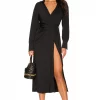 L'Academie Elsa Midi Dress In Black