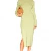 L'Academie Torill Knit Dress In Lime