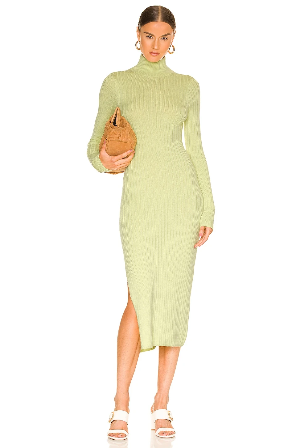 L'Academie Torill Knit Dress In Lime 1 L'Academie Torill Knit Dress In Lime