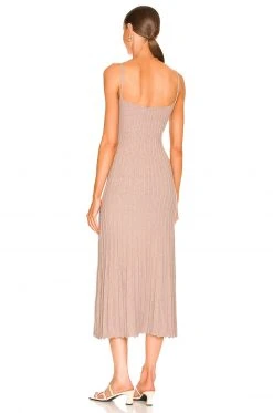 L'Academie Moira Midi Knit Dress In Gray -L Academie Shop LCDE WD590 V3