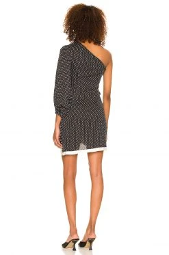 L'Academie Nola Mini Dress In Black Multi Dot -L Academie Shop LCDE WD595 V4