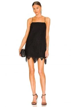 L'Academie Daisy Mini Dress In Black