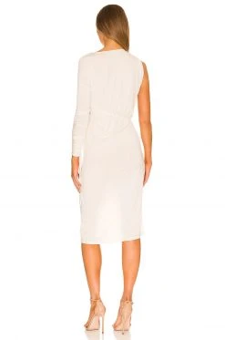 L'Academie Lily Midi Dress In Bone White -L Academie Shop LCDE WD607 V4
