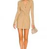 L'Academie Anders Mini Dress In Beige