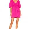 L'Academie Ilana Mini Dress In Fuschia Pink