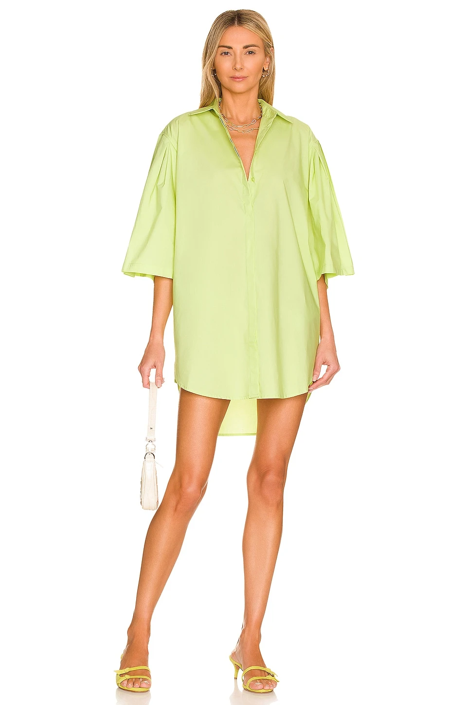 Willacy Mini Dress in Lime Green L'Academie Willacy Mini Dress In Lime Green -L Academie Shop LCDE WD612 V1