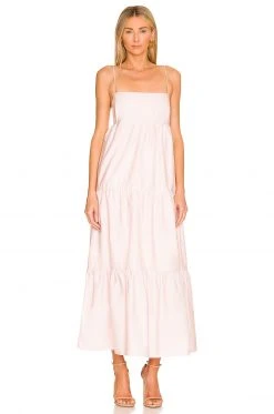 L'Academie The Kiyama Maxi Dress In Petal Pink