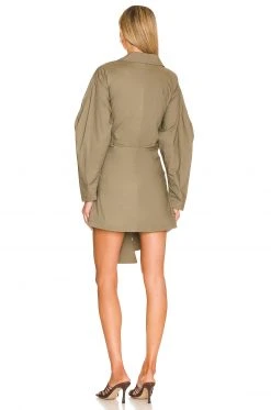 L'Academie The Draya Mini Dress In Sage Green -L Academie Shop LCDE WD623 V3