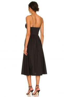 L'Academie The Sonia Midi Dress In Black -L Academie Shop LCDE WD624 V3