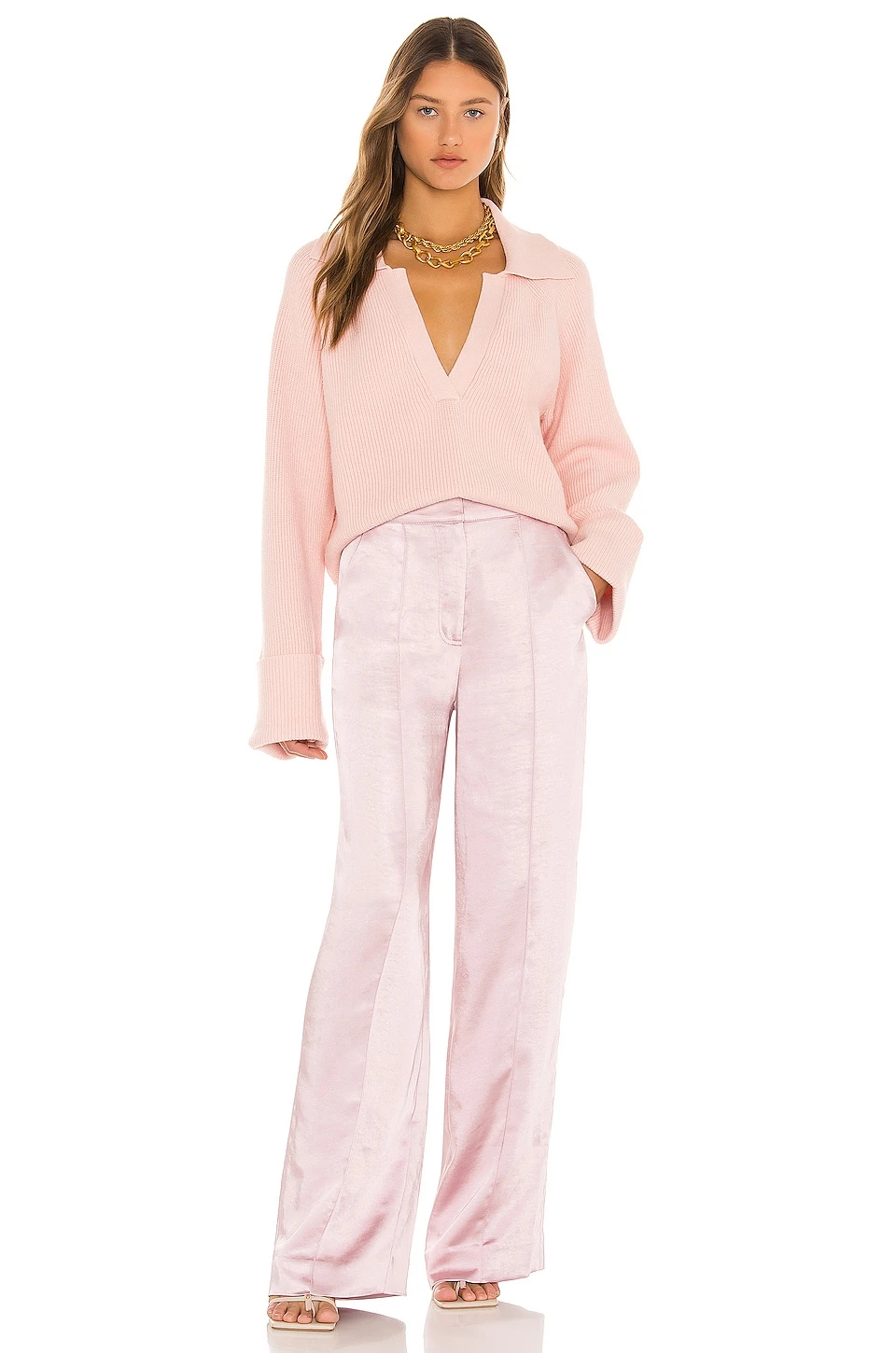 Harvey Pullover in Blush Pink L'Academie Harvey Pullover In Blush Pink -L Academie Shop LCDE WK151 V4