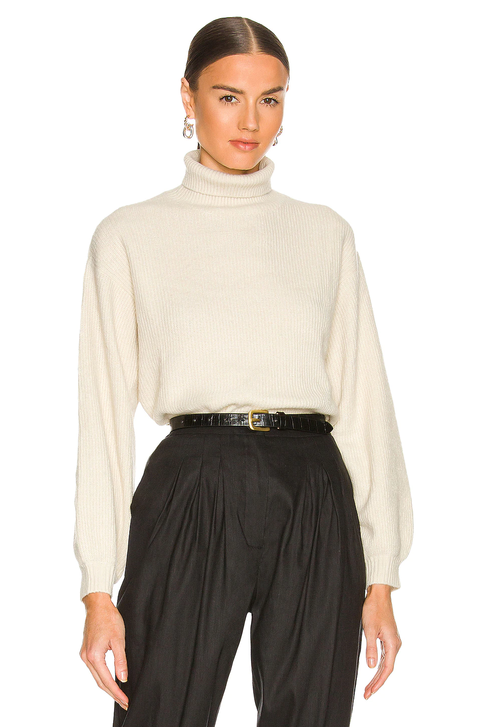 L'Academie Cashew Pullover In Ivory