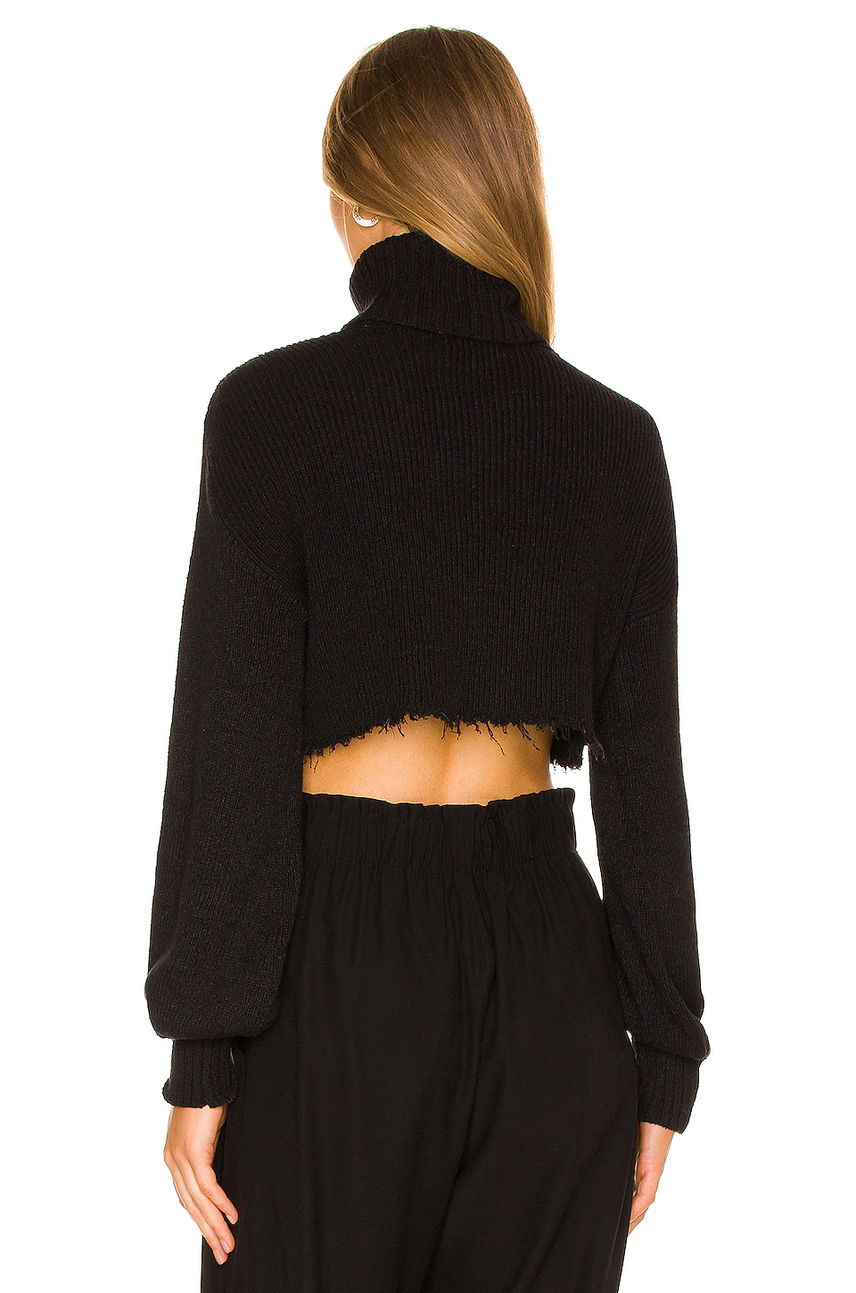 L'Academie Lucia Cropped Turtleneck In Black 3 L'Academie Lucia Cropped Turtleneck In Black - Image 3