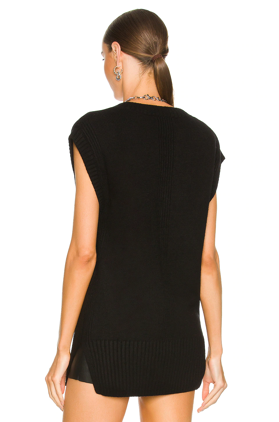 L'Academie Emari V Neck Tunic In Black 3 L'Academie Emari V Neck Tunic In Black - Image 3