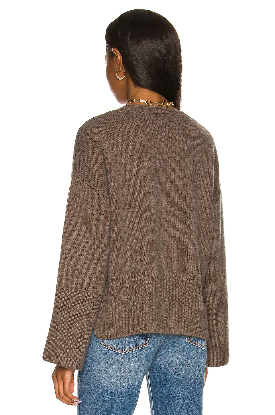 L'Academie Corrina V Neck Sweater In Umber 3 L'Academie Corrina V Neck Sweater In Umber - Image 3