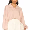L'Academie Collared Pullover In Nude