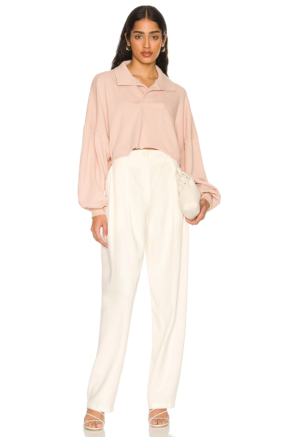 L'Academie Collared Pullover In Nude 4 L'Academie Collared Pullover In Nude - Image 4