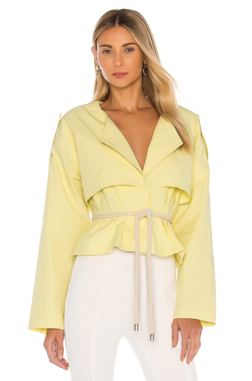 L'Academie The Armelle Jacket In Pale Yellow -L Academie Shop LCDE WO107 V1