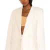L'Academie The Ashley Blazer In Beige & Ivory