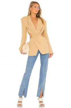 L'Academie Emmy Blazer In Tan -L Academie Shop LCDE WO144 V4