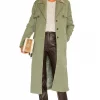 L'Academie Olenna Trench In Forest Green