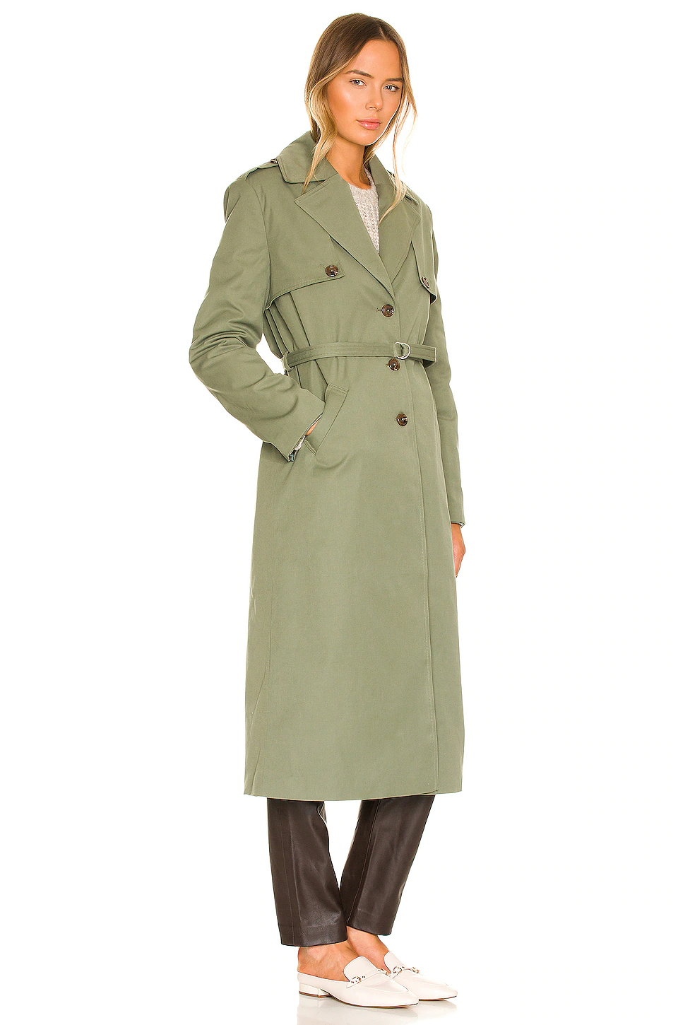 Olenna Trench in Forest Green L'Academie Olenna Trench In Forest Green -L Academie Shop LCDE WO149 V3