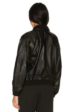 L'Academie The Jo Leather Jacket In Black -L Academie Shop LCDE WO153 V3