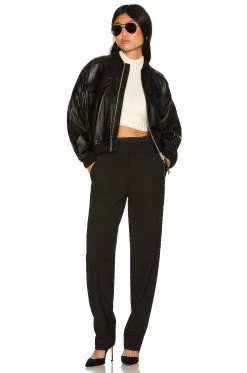 L'Academie The Jo Leather Jacket In Black -L Academie Shop LCDE WO153 V4