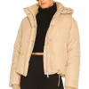 L'Academie Braxton Puffer Jacket In Khaki