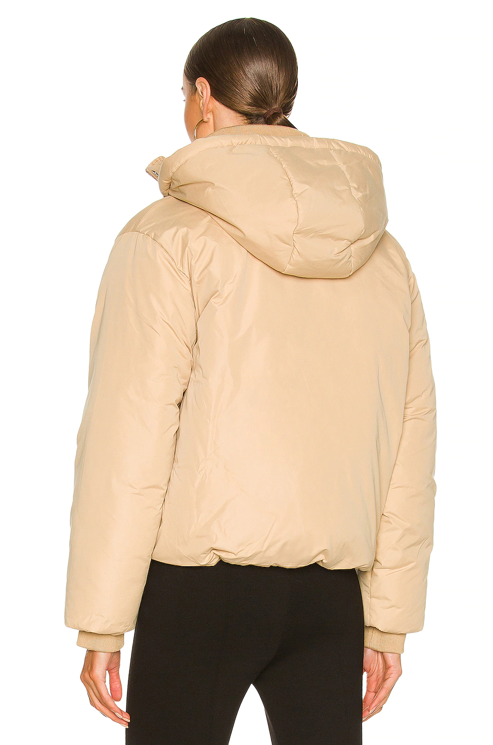 L'Academie Braxton Puffer Jacket In Khaki 4 L'Academie Braxton Puffer Jacket In Khaki - Image 4