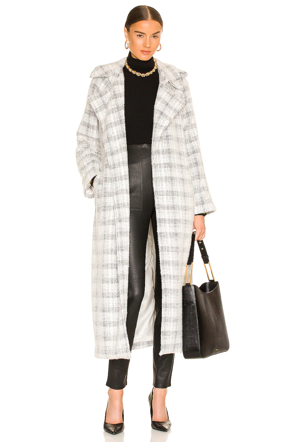 L'Academie Alaia Coat In Black & White