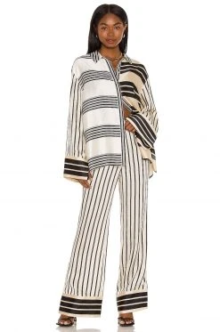 L'Academie The Rosie Pant In Multi Stripe -L Academie Shop LCDE WP162 V4