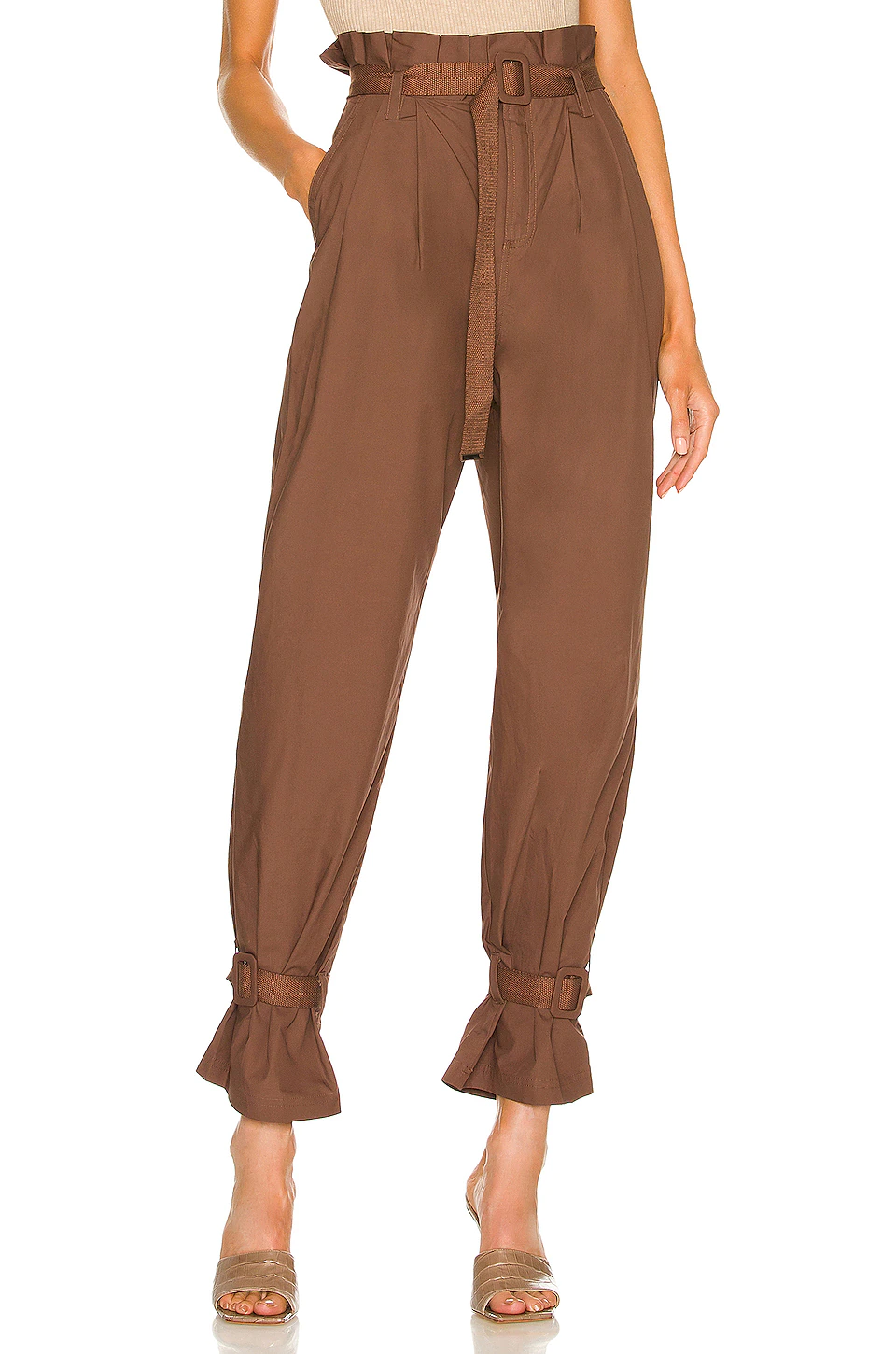 L'Academie The Virgil Pant In Chocolate Brown