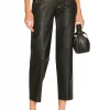 L'Academie Trae Leather Pant In Black
