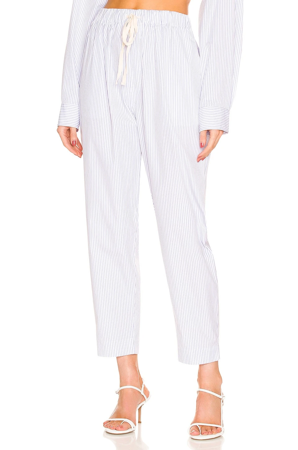 L'Academie Holly Pants In Blue & White Stripe 1 L'Academie Holly Pants In Blue & White Stripe