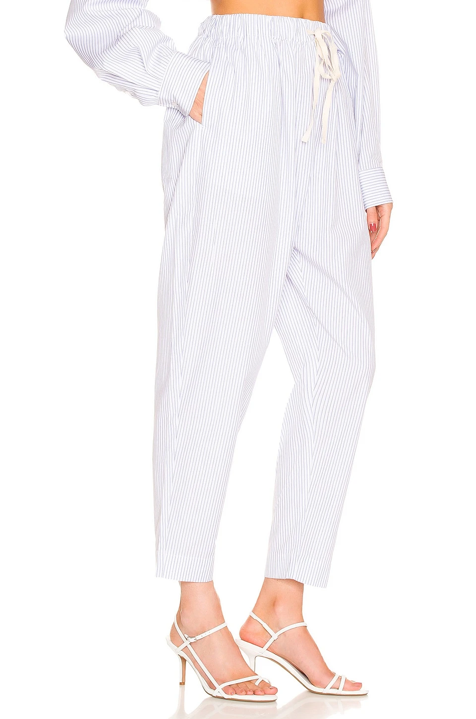 L'Academie Holly Pants In Blue & White Stripe 2 L'Academie Holly Pants In Blue & White Stripe - Image 2