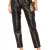 L'Academie The Bisous Leather Pant In Black